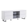 Sydney High Gloss TV Stand in White with 4 Drawers