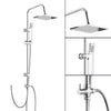 Traditional Bath Shower Mixer Tap With 3 Way Square Rigid Riser Rail Kit *WN
