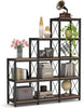 Tribesigns 12 Shelves Bookshelf, Industrial Corner Bookshelf 9 Cubes