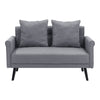 Double Seat Sofa Compact Loveseat Couch 2 Seater Armrest Linen Upholstered Chair