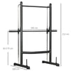 Adjustable Squat Rack with Pull-Up Bar and Barbell Bar for Home Gym