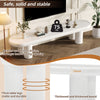 White Painted Coffee Table, TV Stand for TV up to 70 inch, TV Table, 160x40x40cm