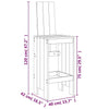 LAPOOH 5 Piece Garden Bar Set Solid Wood ,Bar Set,Garden Bar Set, Bar J0C1