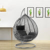 Hanging Egg Chair Indoor Outdoor Swing Chair Hammock with Cushion-Max Load 150kg