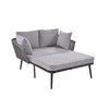Garden Sofa w/ 2 Cushions Upholstery Outdoor Sun Lounger Balcony Furniture Set