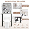 Over The Toilet Storage Cabinet Bathroomw/Adjustable Bottom Bar-White