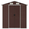 Lechnical Garden Shed Brown 191x470x198 Galvanised Steel,Garden Storage A6S5