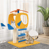 Small Cat Tower 3 Star-shaped Hanging Toys w/ Scratching Post