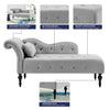 Chaise Lounge Elegant Colourful Velvet Reader's Bedroom Lounge Sofa w/ Wood Legs
