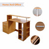Computer Desk PC Table L-shaped Corner w/Shelves/Drawers Workstation Home Office