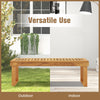 Acacia Wood Patio Bench Outdoor Dining Bench Backless Farmhouse Bench