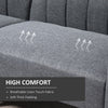 3 Seater sofa bed Sofa Couch w/ Adjustable Backrest Linen for Guest Room Grey