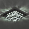 40cm Crystal Chandelier Square Ceiling Light LED Lamp Pendant Light Living Room