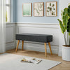 Rib Corduroy Fabric Hallway Shoe Bench Chair Bedroom Window Seat Bed End Stool