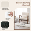 Modern Accent Chair Leisure Chair with Lumbar Pillow Fabric Reading Armchair