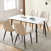 Set of 2 Faux Leather/Suede Dining Chairs Metal Legs Reception Restaurant Chair
