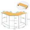 Computer Desk Office Study Workstation Metal Legs Home Corner Table Stand MDF