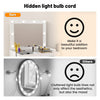 Dressing Table Makeup Desk Vanity Set with LED Mirror & Stool - Glass Top Khfoga