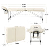 Portable Folding Spa Table Massage Bed Salon Treatment Couch Beige Colour