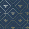 Metallic Honeycomb Bumblebee Navy & Gold 50401 Geometric World of Wallpaper