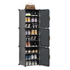 Shoe Rack Shoe Storage Cabinet Shelf Unit Dustproof Door Hallway Stand Organiser
