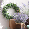 Artificial Lavender Wreath Flower Garland Front Door Wall Hanging Decoration New