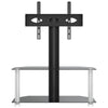 Corner TV Stand 2-Tiers for 32-70 Inch Black and Silver