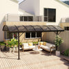 5x3m Garden Aluminium Pergola Gazebo Carport with Polycarbonate Roof