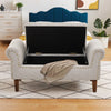 Linen Fabric Upholstered Bench Bed End Window Seat Ottoman Storage Stool Bedroom