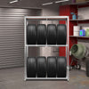 180CM Tire Rack Storage Tire Garage Storage Utility Rack w/Adjustable Shelves