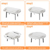 Stunning Round Extendable Dining Table Family Dinner Marble Table Villa Lounge
