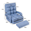 2 IN 1 Folding Lazy Sofa Lounger Floor Gaming Armchair Bed Recliner Adjustable