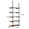 2PCS Industrial Pipe Bookcases Wall Mounted Floating Shelf Hanging Display Rack