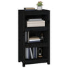 BaraSh Book Cabinet Black 50x35x97 Solid Wood Pine,wooden bookcase free T2S0
