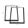 2x Industrial Steel Table Legs Stand Feet Trapezium X A Sandglass Shape Frame UK