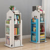 Rotating Bookshelf Kids Bookcase Toys Storage Floor Standing Castle Display Rack