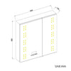 LED Bluetooth Bathroom Mirror Cabinet With Shaver Socket Demister Pad 630×650mm
