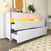 6 Drawer Chest of Drawers Bedroom Dresser Storage Cabinet Sideboard w/ LED Light