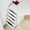 Dressing Table Corner White with 5 Drawer 3 Mirror Stool Makeup Dresser Set