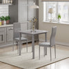 Square Table&2/4 Chairs Dining Set Wood Top Metal Frame Dining Table Kitchen