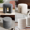 Faux Fur Footstool Dressing Table Stool Bedroom Makeup Chair Seat Round Footrest