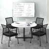 Mesh Back Guest Reception Chair Set of 2 Home Office Chair on Wheels