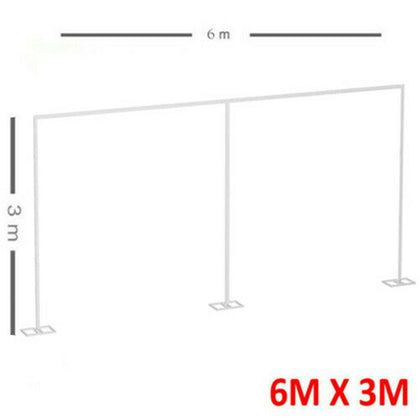 6Mx3M Heavy-duty Adjustable Wedding Backdrop Stand, Pipe and Drape System