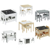Kids Table and Chairs Set Wooden Preschoolers Children's Table with 2 Chairs Set