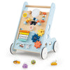 Toddlers Push Toy Montessori Walker Toy with Wheels-Blue