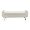 Beige Teddy Velvet Ottoman Stool With Lift Up Storage Bench Padded Footstool Box