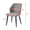 2× Faux Leather Dining Chairs Restaurant Chair Set Soft Seat Angel Back