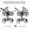 2 in 1 Baby Stroller High Landscape Convertible Bassinet Pram Foldable Pushchair