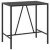 7 Piece Garden Bar Set with Cushions Black Poly Rattan vidaXL