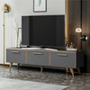 Kara Modern Large TV Stand with Storage - Grey & Wallnut